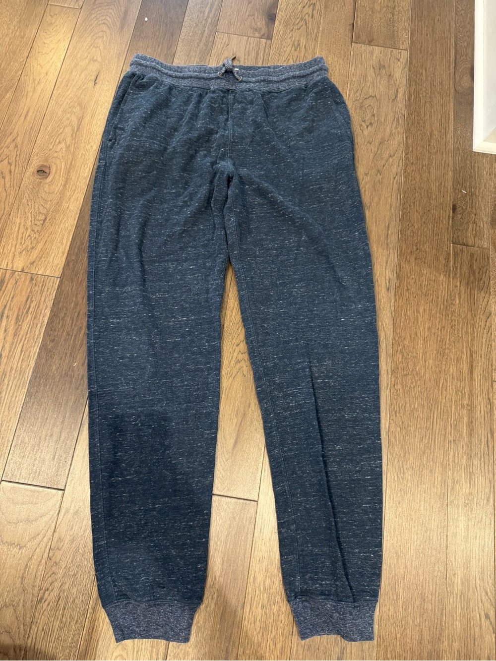 Faherty Navy Heather Drawstring Joggers